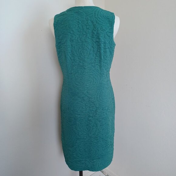 Very Vollbracht Shift‎ Dress Green Slim Fit Stretch Knit Womens Large - Picture 8 of 15